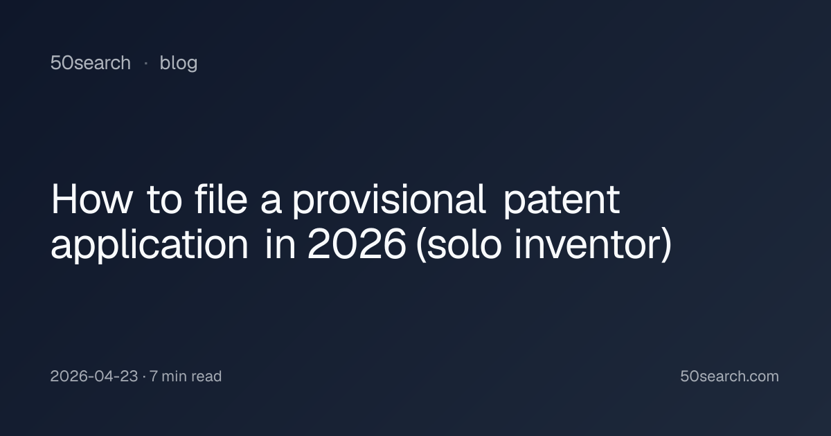 How to file a provisional patent application in 2026 (solo inventor ...